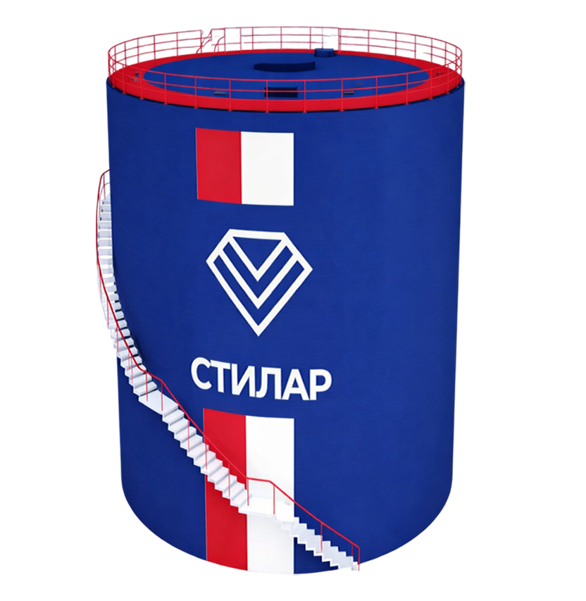 Цельносварной резервуар РВС для химических веществ 40 м³ от завода-производителя